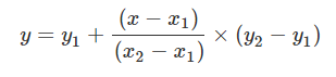 Fórmula de interpolación lineal