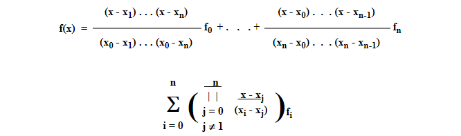 Fórmula de interpolación de Lagrange