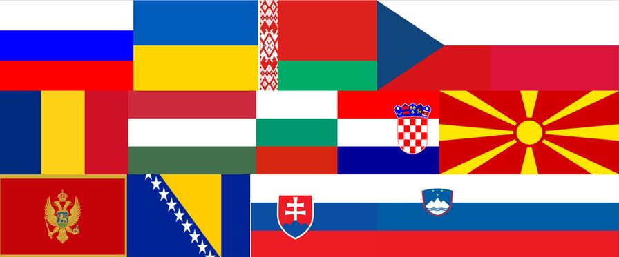 Banderas de países eslavos