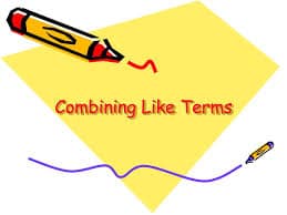combinar términos semejantes