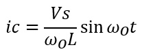 fórmula para corriente en circuito oscilatorio