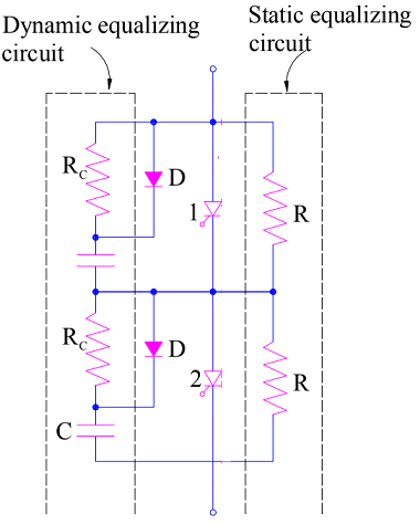 Ecualizaci贸n de voltaje o circuito de ecualizaci贸n din谩mica durante el proceso de encendido y apagado