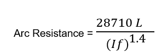 Alcance resistivo del relé de distancia.  Fórmula para el cálculo de la resistencia del arco de falla