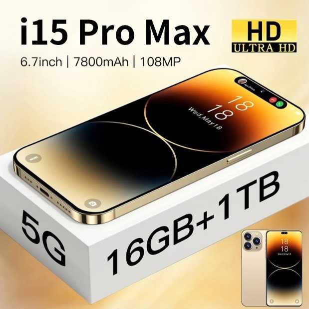 i15 Pro Max 16GB + 1TB de almacenamiento y pantalla de 6,7 pulgadas