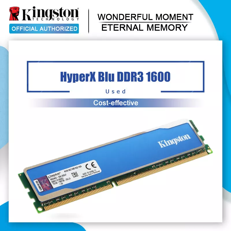 Kingston-módulo de Memoria RAM HyperX FURY para ordenador de escritorio, 4GB, 4G, 8GB, 8G, DDR3, PC3, 1600Mhz, 1600, 1866MHZ, 1866 RAM, usado