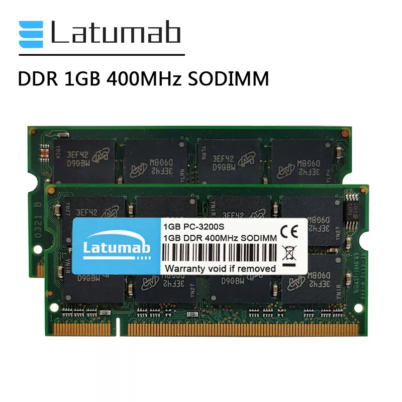 Latumab-Memoria RAM DDR para portátil, 1GB, 2GB, 4GB, 400MHz, PC-3200S, 200Pin, SODIMM, 2,5 V, módulo de Memoria