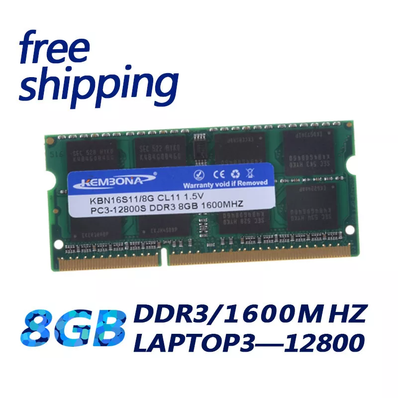 Kembona-MÃ³dulo de memoria DDR3 para portÃ¡til, 8GB, 8G, 1600Mhz, PC3-12800 SO-DI mm RAM, para MacBook, Mac Mini, envÃ­o gratis