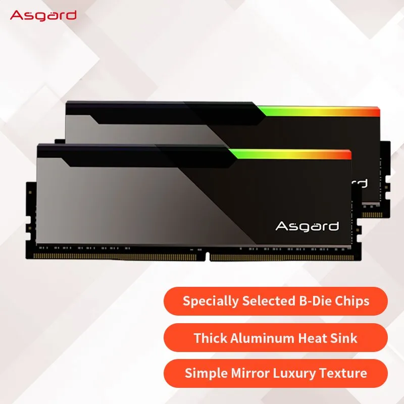 Asgard-Memoria RAM DDR4 Bragi V3, 8GBx2 DDR4, 3600MHz, 4000MHz, b-die CL14 CL16 especialmente seleccionado, diseño de espejo de Memoria de escritorio