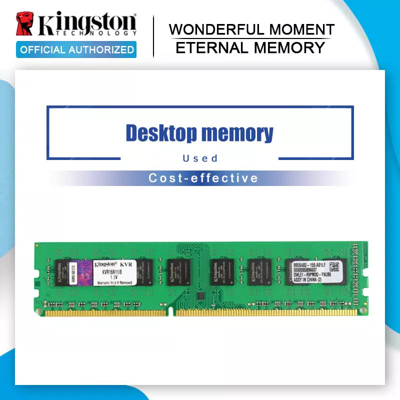 Kingston-Memoria para computadora de escritorio, tarjeta RAM para PC de 1GB 2GB PC2 DDR2 4GB DDR3 8GB 667 800MHZ 1333MHZ 1600MHZ 8GB 1600