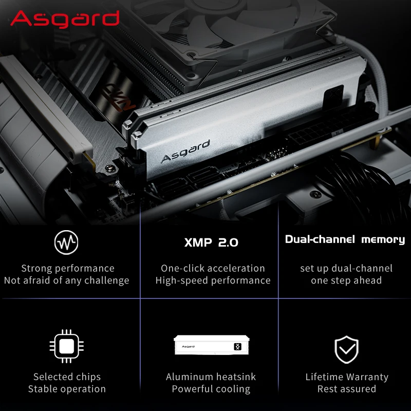 Asgard-memoria ram ddr4 dimm para PC y escritorio, 8GB, 16GB, 32GB, 3600MHZ, 4000MHZ